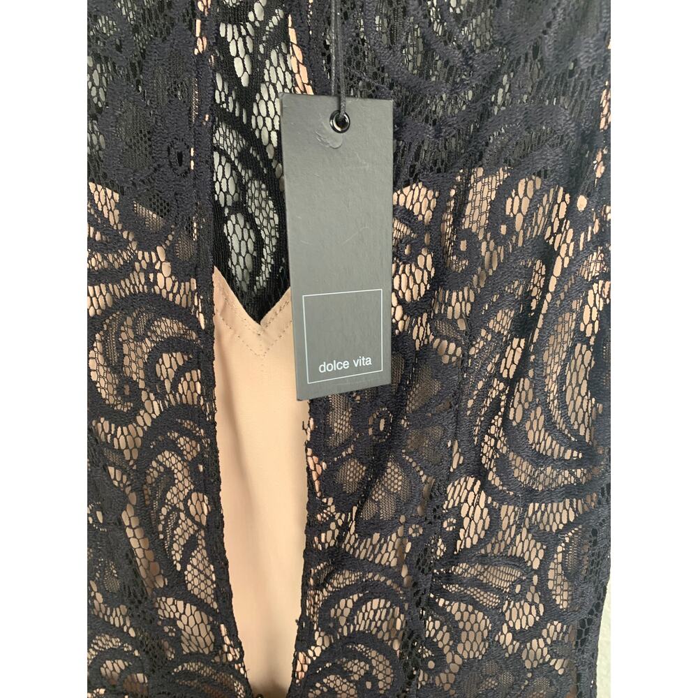 Dolce Vita Abrianna Stretch Floral Lace Mini Dress Womens XS Noir Black Short - Picture 13 of 13